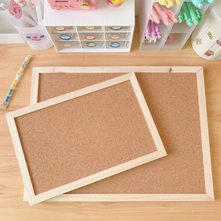 Bảng ghim gỗ mini kèm ghim – Bảng ghi chú treo tường để bàn, decor học tập văn phòng