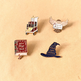 Harry Potter Học Viện Kim Loại Huy Hiệu Pin Quần Áo Phụ Kiện Trâm Cài Học Sinh Schoolbag Trang Trí