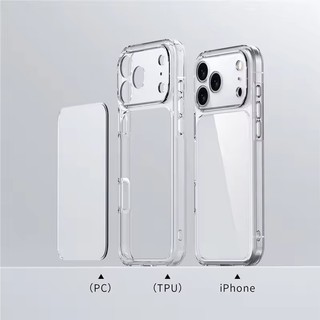 [JLK] Ốp điện thoại chống sốc trong suốt sang trọng cho iPhone 17Air 17 17Pro 17Pro Max Clear Hybrid TPU + PC Ốp điện thoại cứng bảo vệ