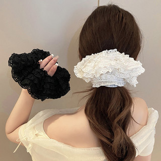 Dây buộc tóc hai lớp ren ngọt ngào, phù hợp style múa ba lê cho bé gái, có độ đàn hồi cao, tiện dụng cho tóc đuôi ngựa thấp.