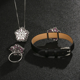 Châu Âu Mỹ ins Phong Cách Mới Camellia Full Diamond Ruby Suit Nữ
