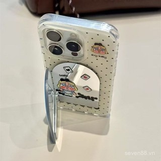 Ốp Điện Thoại Thích Hợp Cho iPhone Phong Cách Hàn Quốc ins Chấm Bi Khóc Cửa Sổ Cho Bé Bề Mặt Gương Lật 17 / 16 / 15promax / 14 Phong Cách Mới 13 / 12 / 11pro Niche xsmax / xr Sáng Tạo Chống Sốc Lỗ Lớn Bao Gồm Tất Cả Vỏ Bảo Vệ 0W0E