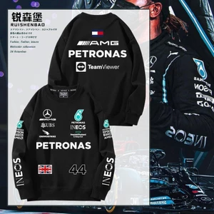 Cặp đôi Mercedes-Benz Fleet AMG Hamilton F1 Racing Suit cổ tròn, mỏng lót lông cừu
