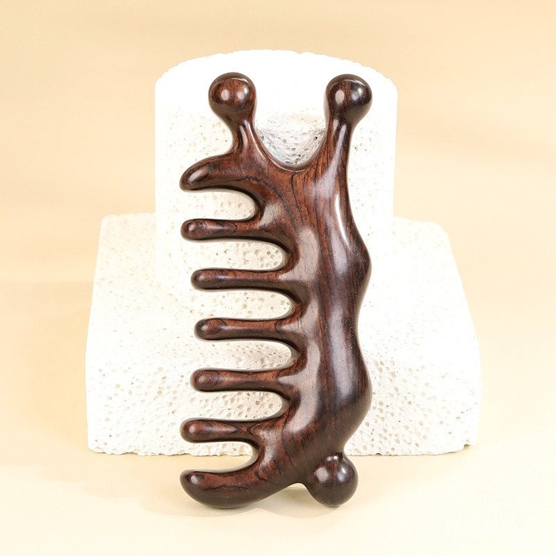 Tử Quang Đàn Gỗ Lớn Kiến Hình Massage Comb Đầu Kinh Lạc Khai Thác Đa Chức Năng Điểm Điểm Rắn Gỗ Không Sơn Trang Chủ Răng Lớn Comb