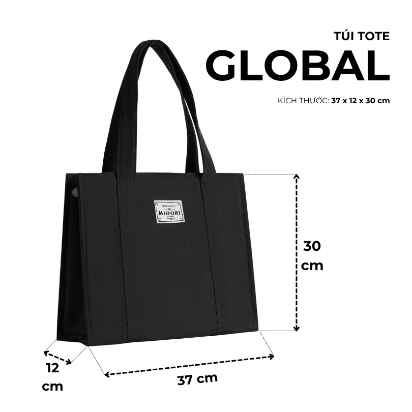 Túi Tote Mang Vai Nam Nữ Đi Học Làm GLOBAL TOTE Canvas Đựng Laptop Chống Sốc | CELESA