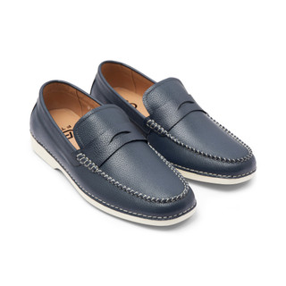 Giày lười moccasin,loafer nam da bò vân hạt cao cấp Fttleather êm chân hợp quần tây, quần âu,F864
