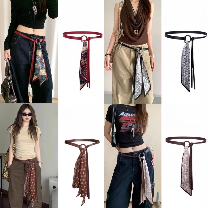 Khăn Lụa Thắt Lưng Phong Cách Mỹ, Phụ Kiên Thời Trang Cho Nữ