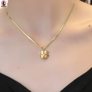 Bộ trang sức cỏ ba lá bằng vàng 18K - Bao gồm bông tai, mặt dây chuyền và vòng tay điều chỉnh được