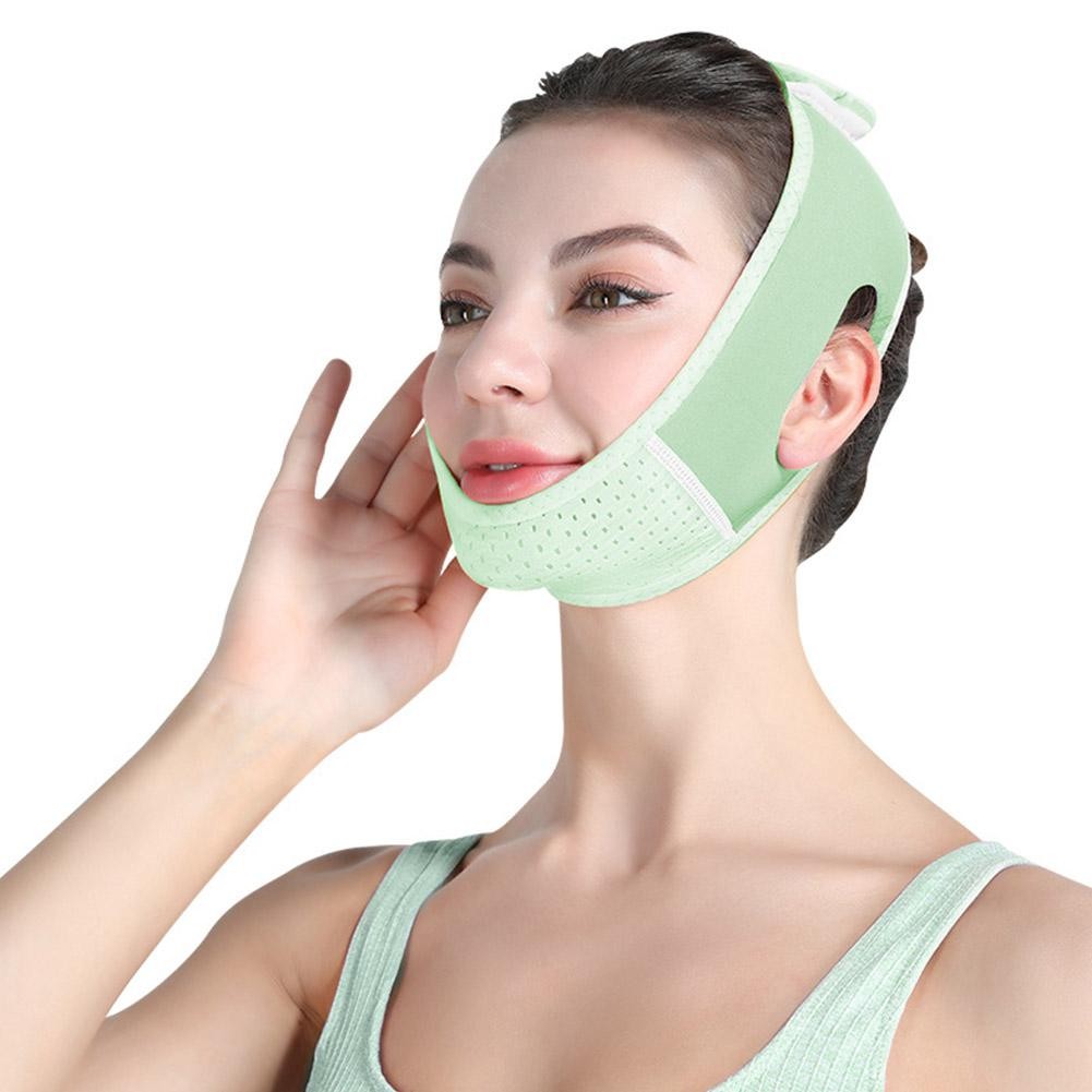 Beauty Facial Khắc Mặt nạ ngủ Hình chữ V Nâng cơ mặt Massage Mặt nạ nhăn Giảm mặt nạ cằm Giảm C0s9