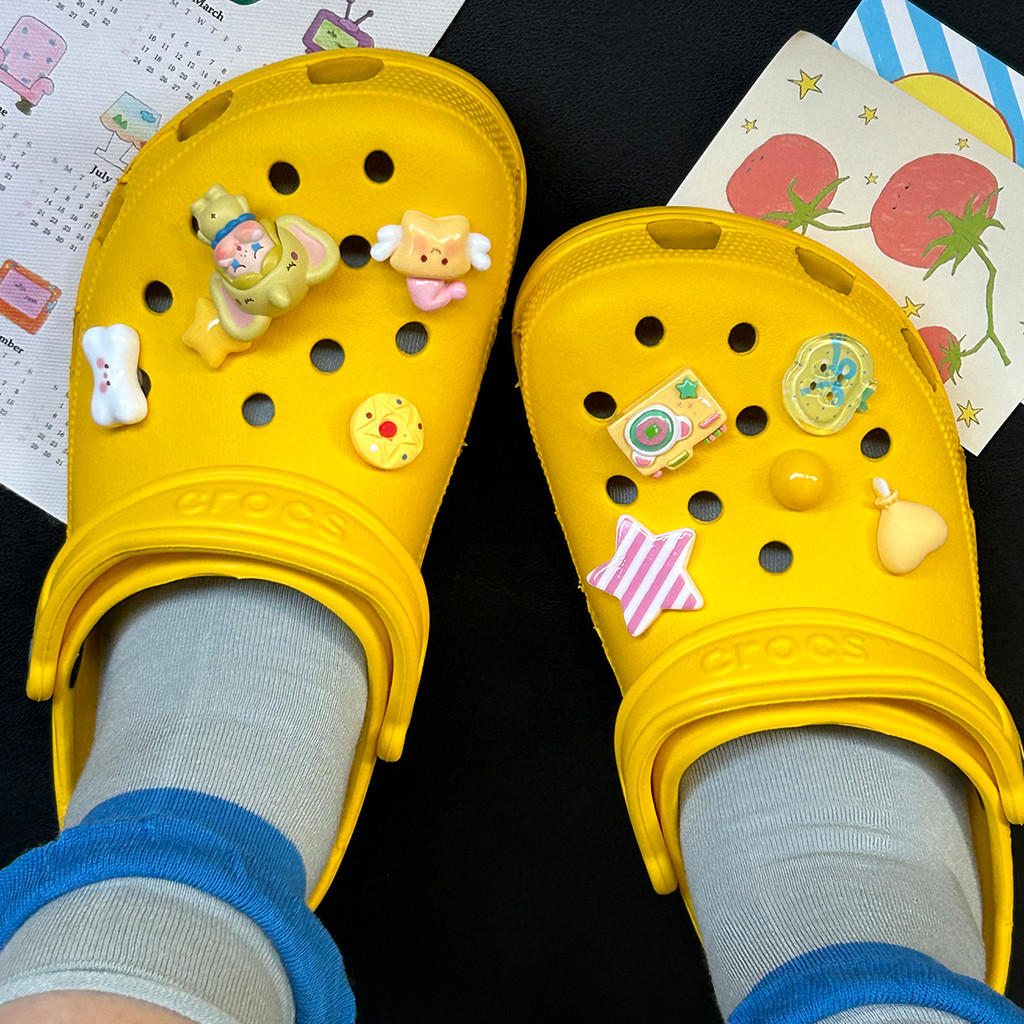 Phụ Kiện Hoa DIY Dễ Thương Pop Mart Cho Crocs Cao Cấp Có Thể Tháo Rời