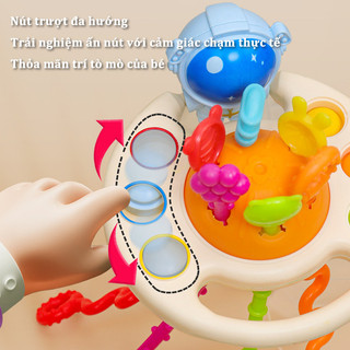 【BabyJoy】Đồ chơi đĩa bay rút dây cho bé gặm nướu,Đồ Chơi Rút Dây Silicon Gặm Nướu Hình Đĩa Bay Cho Bé