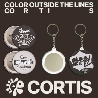 GC9 CORTIS Tinplate Huy Hiệu Gương Tròn Nhỏ Móc Khóa MÀU NGOÀI CÁC DÒNG JAMES MARTIN Phụ Kiện CG9