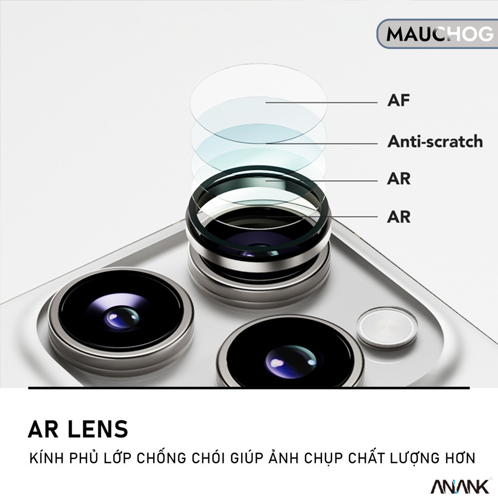 Cường Lực Camera Anank Cao Cấp Chống Trầy Xước Cho Điện Thoại iPhone 17 16 Plus 15 Plus 14 13