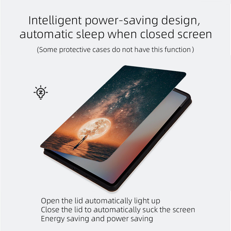 Ốp lưng chống sốc bằng da PU cho Samsung Tab A11 8.7inch 2025 Vỏ thông minh có thể điều chỉnh