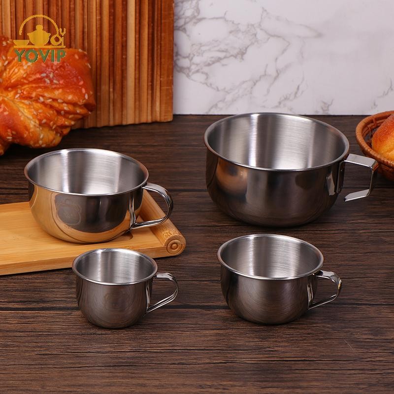 Cốc nước inox YOVIP 304 có tay cầm Cốc cà phê sữa chống bỏng Cốc uống nước cho trẻ em Đồ uống học sinh Việt Nam