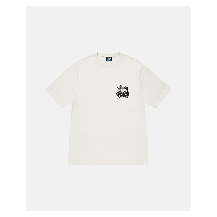 Áo thun ngắn tay unisex cotton cao cấp 100%, in hình xúc xắc cổ điển, thiết kế rộng rãi