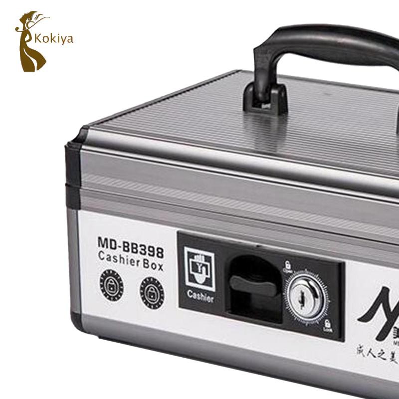 Hộp đựng tiền kim loại bền bỉ có ngăn khóa, an toàn cho hội chợ, sắp xếp tiết kiệm