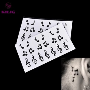 Hình Xăm Dán Tạm Thời Hình Nốt Nhạc Chống Nước