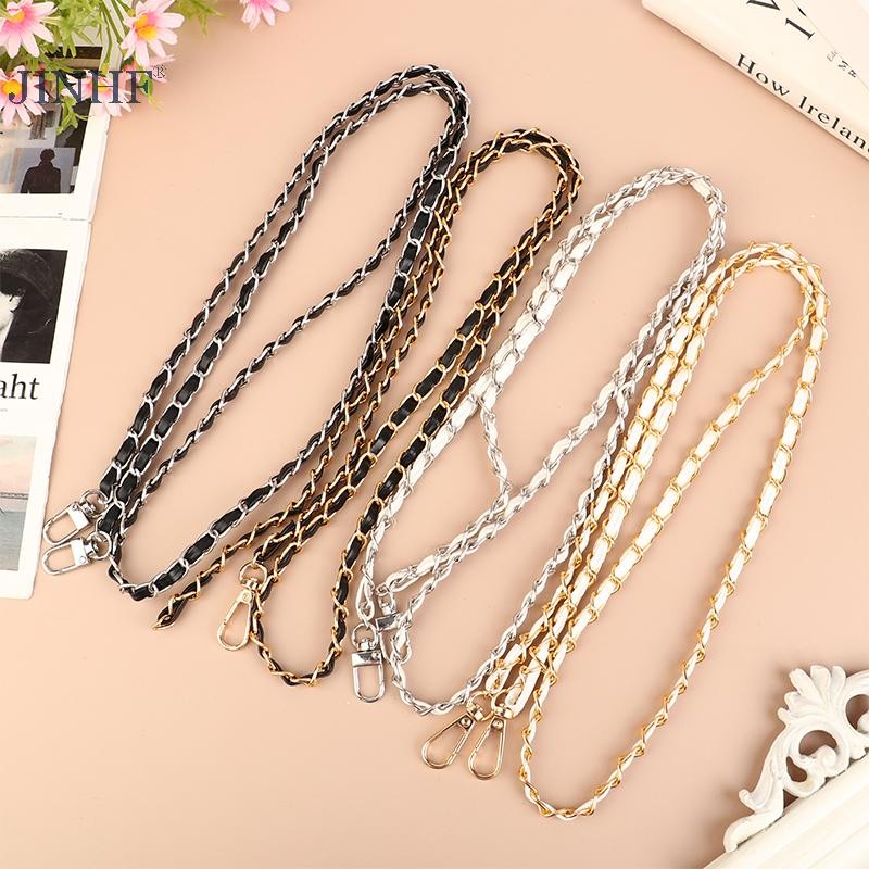 JINHF Dây đeo túi thay thế 120cm, dây xích da cho túi đeo vai, phụ kiện DIY cho nữ