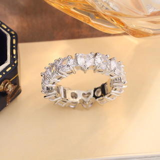 Châu Âu Mỹ ins Nhẫn Trái Tim Tình Yêu Zircon Phong Cách Mới Nữ