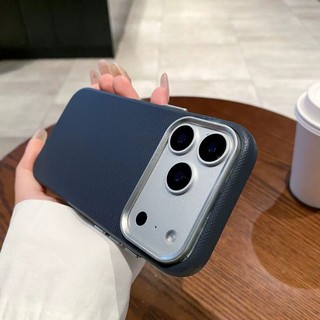Phong Cách Kinh Doanh Sợi Carbon Ống Kính Kim Loại Màu Đen Xanh Dương Ốp Lưng Điện Thoại iPhone 17Promax 17Pro 17Air 11 12 13 14 15 16 Pro Max 15Plus TPU Mềm Chống Sốc Nam Vỏ Di Động