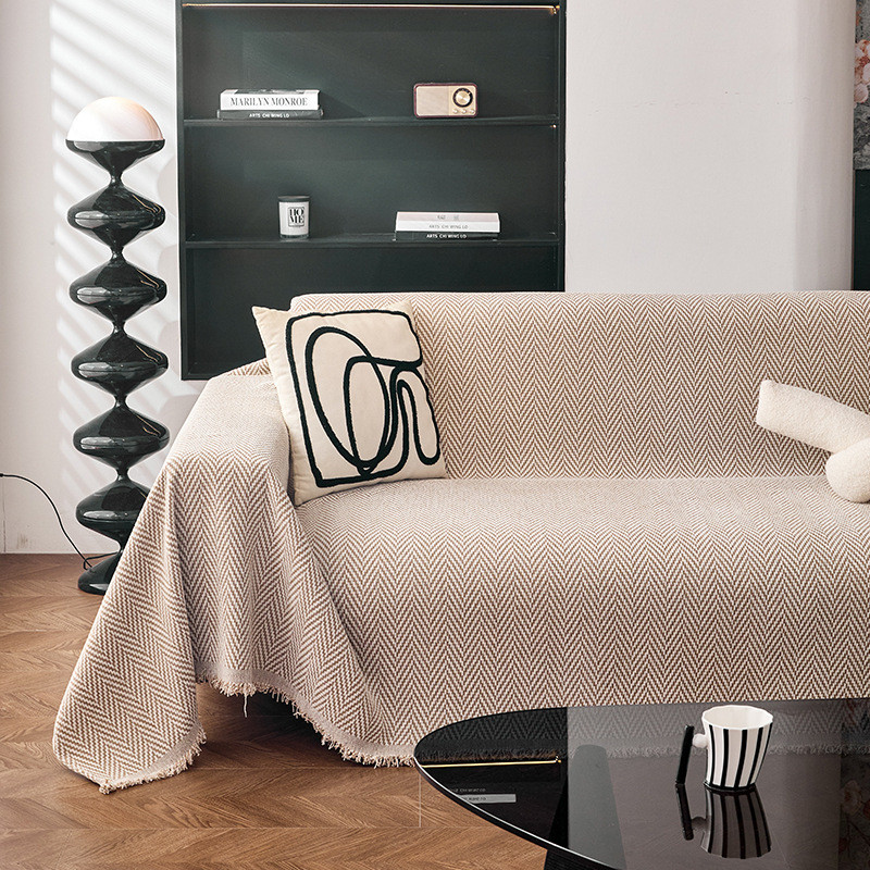 Chăn Sofa Sọc Hình Học Mới, Vỏ Sofa Chenille Mềm Có Thể Giặt Chống Trơn Trượt, Phòng Khách Sofa Hình Chữ L / u Chăn Ném, Bảo Vệ Nội Thất Cho Chó, Mèo, Trẻ Em