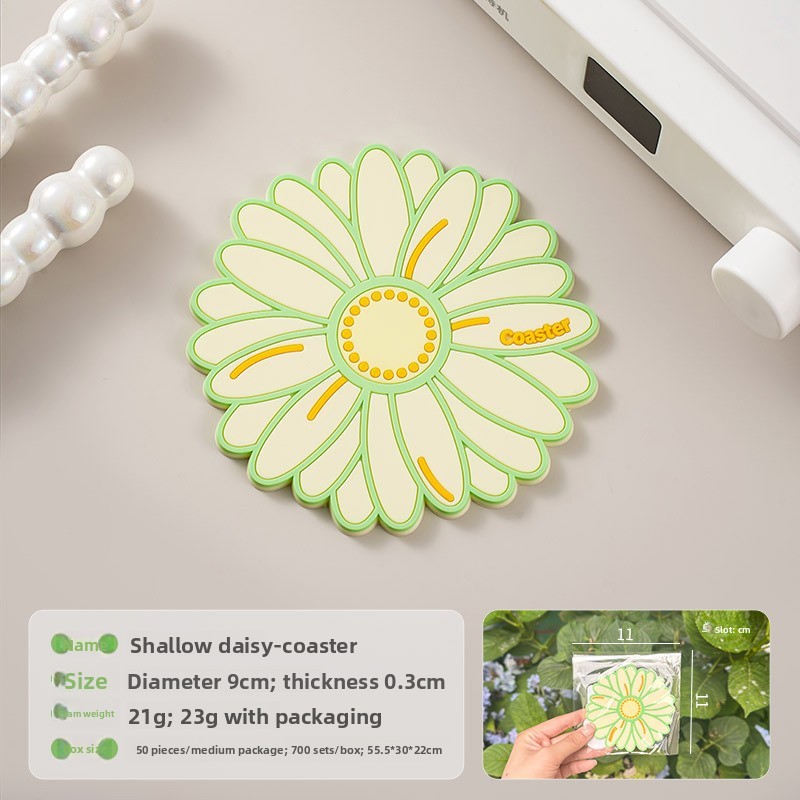 Miếng lót cách nhiệt hình bông hoa | Đế lót nồi, lót ly silicone chống trượt chịu nhiệt cao | Phụ kiện trang trí nhà bếp dễ thương