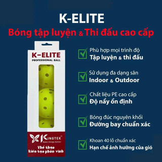 Bóng Pickleball Thi Đấu Kingtek, Hộp 3 Quả Chuẩn Thi Đấu Và Tập Luyện, Chứng Nhận USAPA thegioidotap