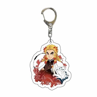 Demon Slayer Kimetsu No Yaiba Acrylic Keychain Kids Key Chain Cartoon Creative Anime Keyring Accessory Child Fashion Acc