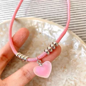 Màu Cô Gái Tình Yêu Vòng Cổ Niche Ngọt Ngào Mát Nóng Cô Gái Phong Cách Thời Trang Phù Hợp Với Xương Đòn Dây Xích Dễ Thương Nhật Bản Mềm Mại Cô Gái Phụ Kiện 6.12