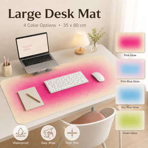 Thảm Lót Bàn Gradient Hàn Quốc 35x80cm Chống Nước Dễ Lau Da PVC Lót Chuột Lớn Cho Bàn Học Văn Phòng Ký Túc