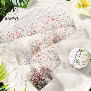 JIANWU 30mm * 200cm Vintage Nông thôn Vật liệu cảnh quan hoa Cắt băng ScrapbookingPET Sáng tạo DIY Tạp chí Văn phòng phẩm