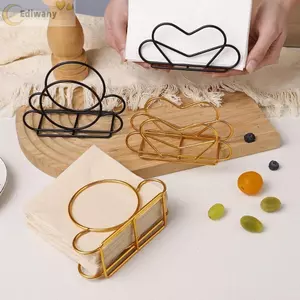 Giá đỡ khăn ăn EDIWANY, Giá đựng khăn giấy để bàn bằng kim loại thanh lịch, Hộp đựng khăn giấy bền trang trí cho bàn ăn nhà bếp