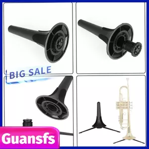 Guansfs LiebeWH Giá đỡ ba chân Trumpet 3 chân Giá đỡ di động màu đen với miếng đệm nỉ và nhạc sĩ