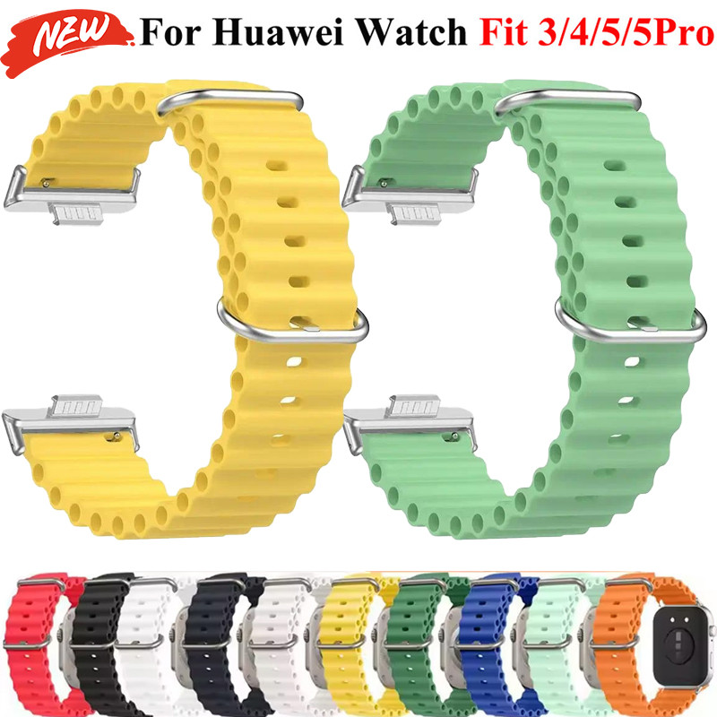 Dây đeo thể thao silicon cho Huawei Watch Fit 5Pro / Fit 4Pro / Fit 5 / 4 / 3 dây đeo đồng hồ đeo tay