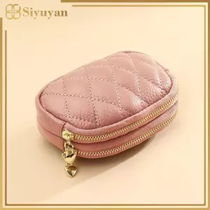 Siyuyan Mới Thời Trang Thường Ngày Lưới Kim Cương Dây Kéo Ví Đựng Tiền Xu Cho Nữ Mini Túi Đựng Thẻ VN