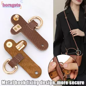 Khóa chuyển đổi BORAGETE, Dây đeo da thật thay thế không cần đục lỗ, Khóa treo chuyển đổi dây đeo vai cho Longchamp