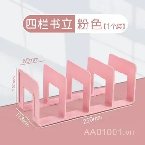 Kệ Sách Bookend Acrylic Giá Đựng Tập Tin Học Sinh Trường Hộp Bảo Quản Dọc Quadruple Hộp Tập Tin Văn Phòng Để Bàn 6TJT