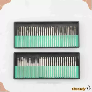 CHEESELY 30 Bộ Khắc Đá, Khắc Mài Mòn Dụng Cụ Mài Mòn Shank Burr Set, Hữu Ích Micro Khắc Điện 2,35 / 3mm Bộ Dụng Cụ Đầu Mài