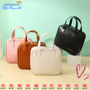 Túi Đựng Mỹ Phẩm EBINLANDS, Túi Bảo Quản Đa Năng Da PU, Dụng Cụ Bảo Quản Chống Thấm Nước Dung Tích Lớn Có Tay Cầm Nữ