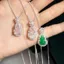 Tự Nhiên Xác Thực Băng Cao Giả Chalcedony Mã Não Bầu Mặt Dây Chuyền Mẹ Tự Do Ánh Sáng Ngọc Sang Trọng Hoàng Đế Xanh Xương Đòn Vòng Cổ 26.3.22