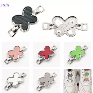 SAIA 1 Cặp Kẹp Dây Giày, Trang Trí Bướm Không Buộc Thiết Kế Khóa Dây Giày, Sáng Tạo Có Thể Tháo Rời Hợp Kim Giày Charm Khóa Sneaker Kẹp Ren Giày Cặp Đôi