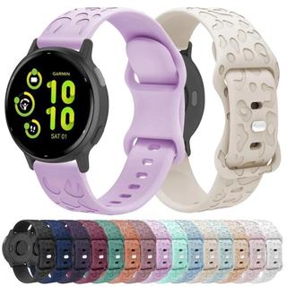 Vòng tay da báo 18mm 20mm 22mm cho Garmin Venu 3S Band Venu 2S Correa Active 5 dây Garmin Forerunner 265 Band 265S 255S 255