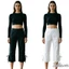 Quần Capri Nữ Quần Dài 3 / 4 Thanh Lịch Thắt Lưng Quần Crop Chắc Chắn Cho Thường Ngày