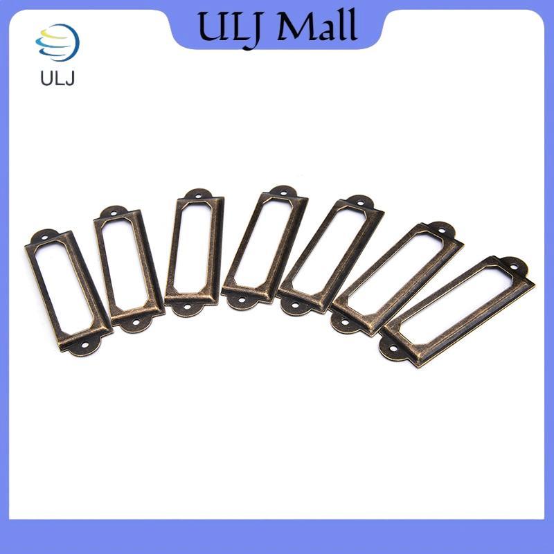 ULJ 50 x Khung Ngăn Kéo Hộp Đựng Thẻ Tủ Hộp Đựng Thẻ 60x17mm Đồng Thau Cổ,.