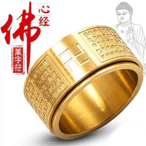 Nhẫn Thép Titan Thép Titan Không Phai Màu Xoay Nam Nữ Hợp Thời Trang Nhẫn Độc Đáo Sáng Tạo Xoay Kinh Thánh Nhẫn YIVW