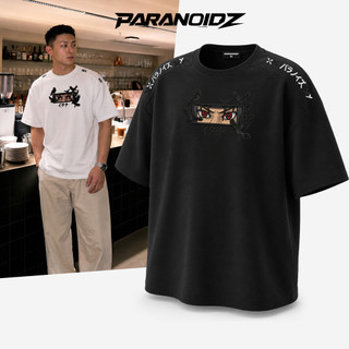 Áo thun nam oversize localbrand vải cotton hình thêu lớn form rộng thể thao tay ngắn pdz07