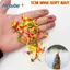 METUBE 100 CÁI Mồi Câu Cá Mềm, Đuôi T 6 Màu Mồi Câu Cá, Phụ Kiện Câu Cá 1cm Silicon Nổi Mồi Câu Cá