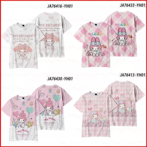 BH2 Sanrio MY MELODY Áo Thun Nữ Tay Ngắn Top Cosplay 3D Tee Cho Bé Gái Người Phụ Nữ Hoạt Hình Dễ Thương Áo Sơ Mi Thường Ngày Plus Kích Thước HB2