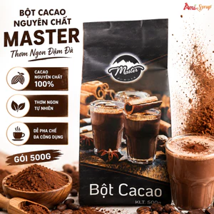 Bột Cacao Nguyên Chất Master Thơm Ngon Đậm Đà Gói 500g, Nguyên Liệu Pha Chế Cao Cấp, Bổ Dưỡng